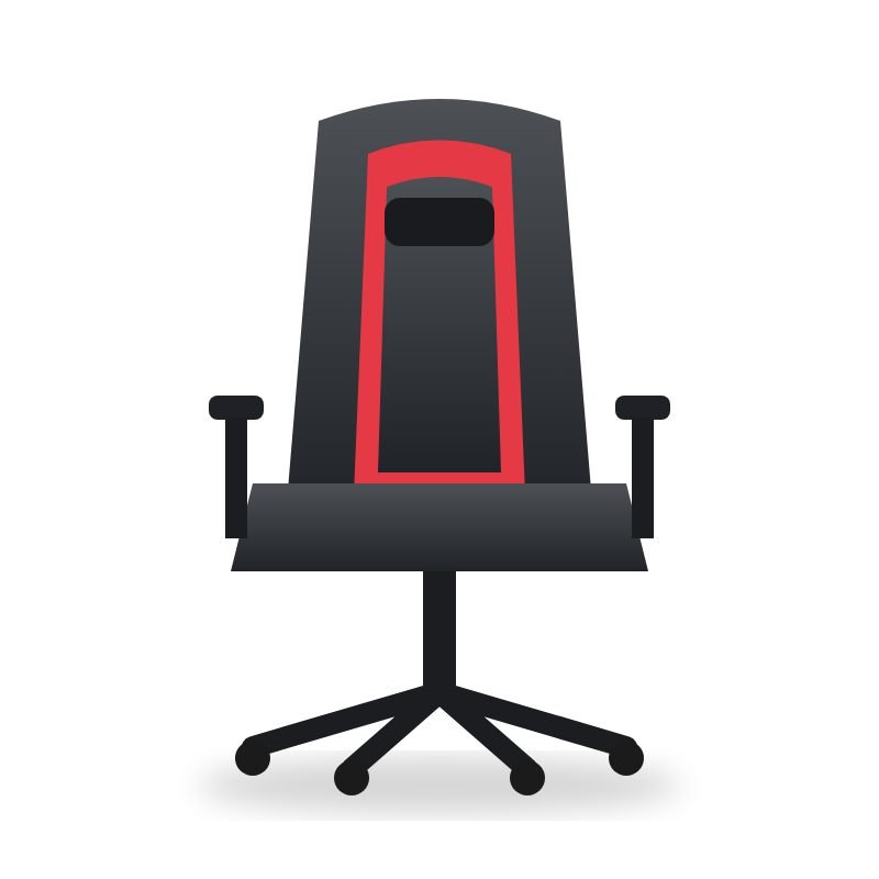 Silla Gamer Ergonómica Reclinable Negro/Rojo